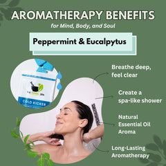 The Herbal Zen steamer fizzing in a shower for quick aromatherapy refresh