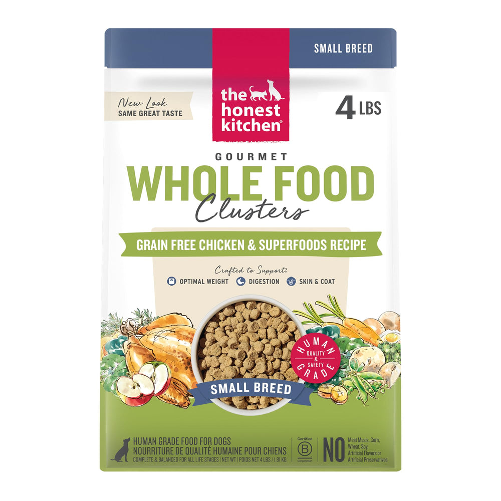 The Honest Kitchen bag front view showing product branding and benefits