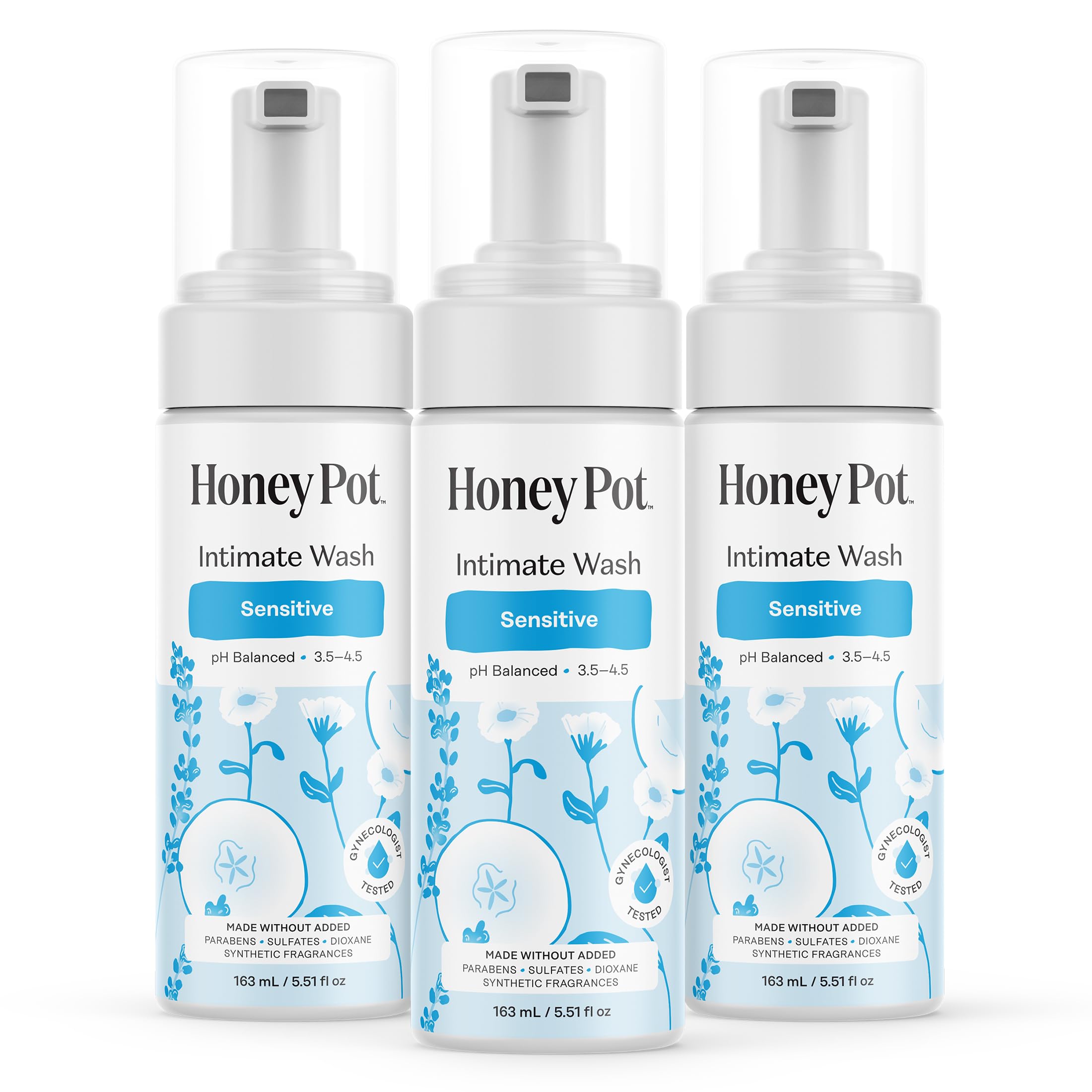 The Honey Pot Company front bottle view showing gentle daily use benefits