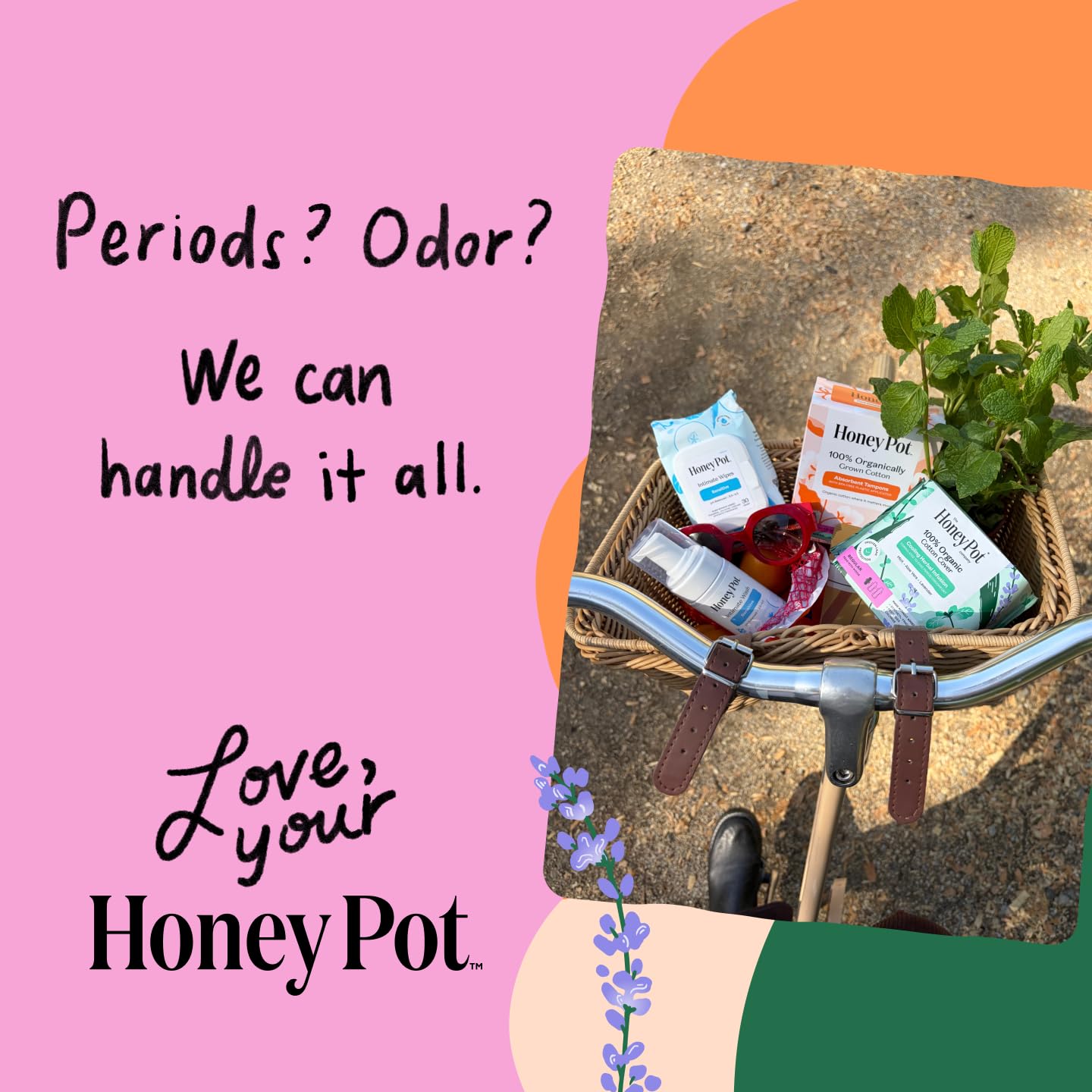 The Honey Pot Company in hand demonstrating easy application and control