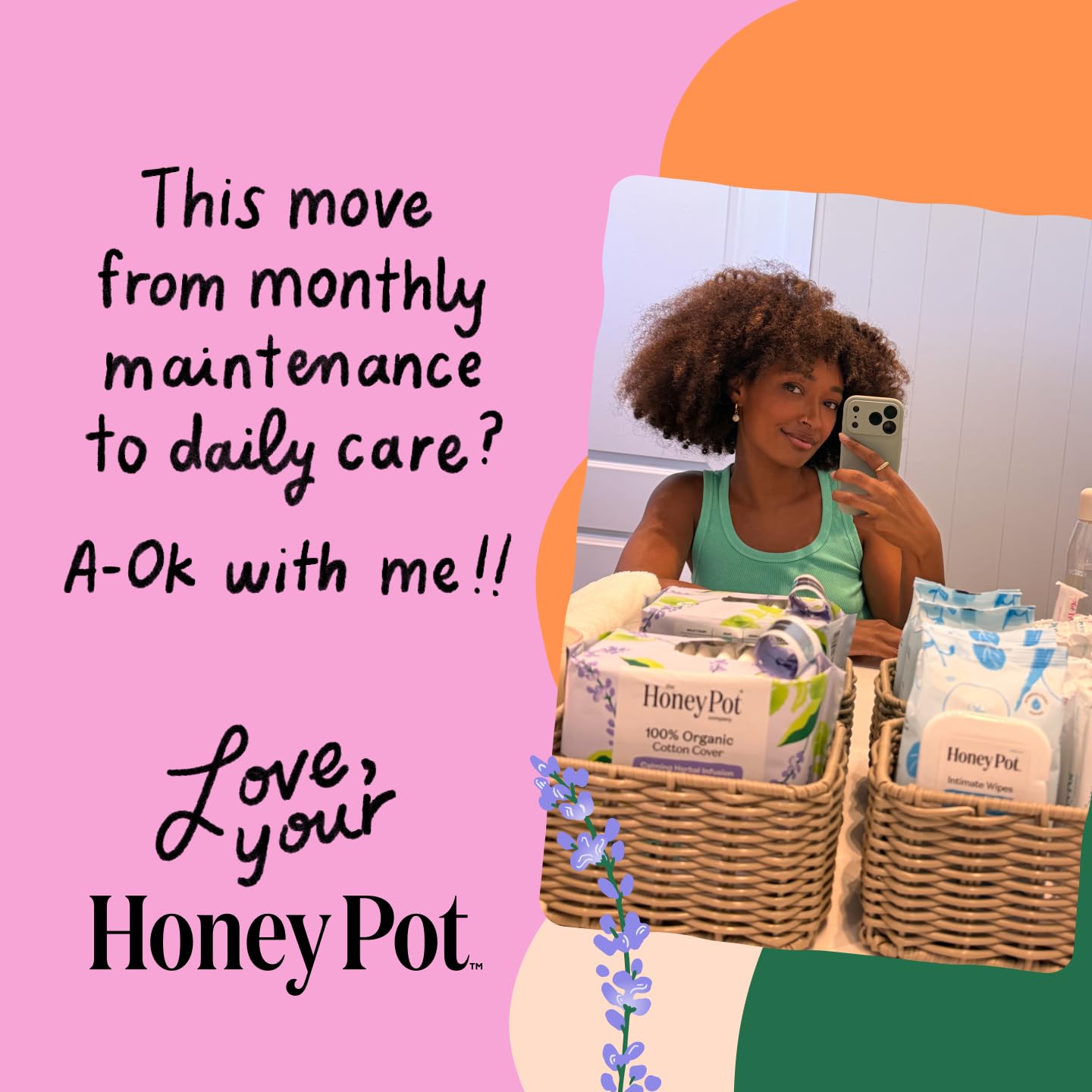 Travel kit with The Honey Pot Company wipes demonstrating on-the-go readiness
