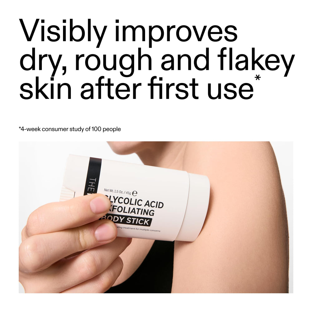 The INKEY List applying stick to arm to target bumps and ingrown hairs