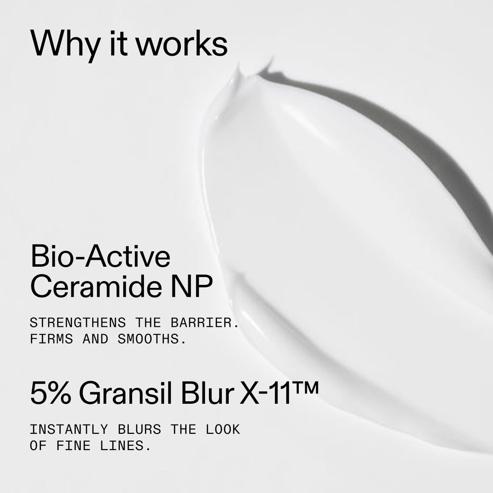 The INKEY List applied to neck and décolletage showing smooth, hydrated skin