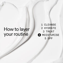 The INKEY List ingredients label close-up highlighting ceramides and shea butter benefits