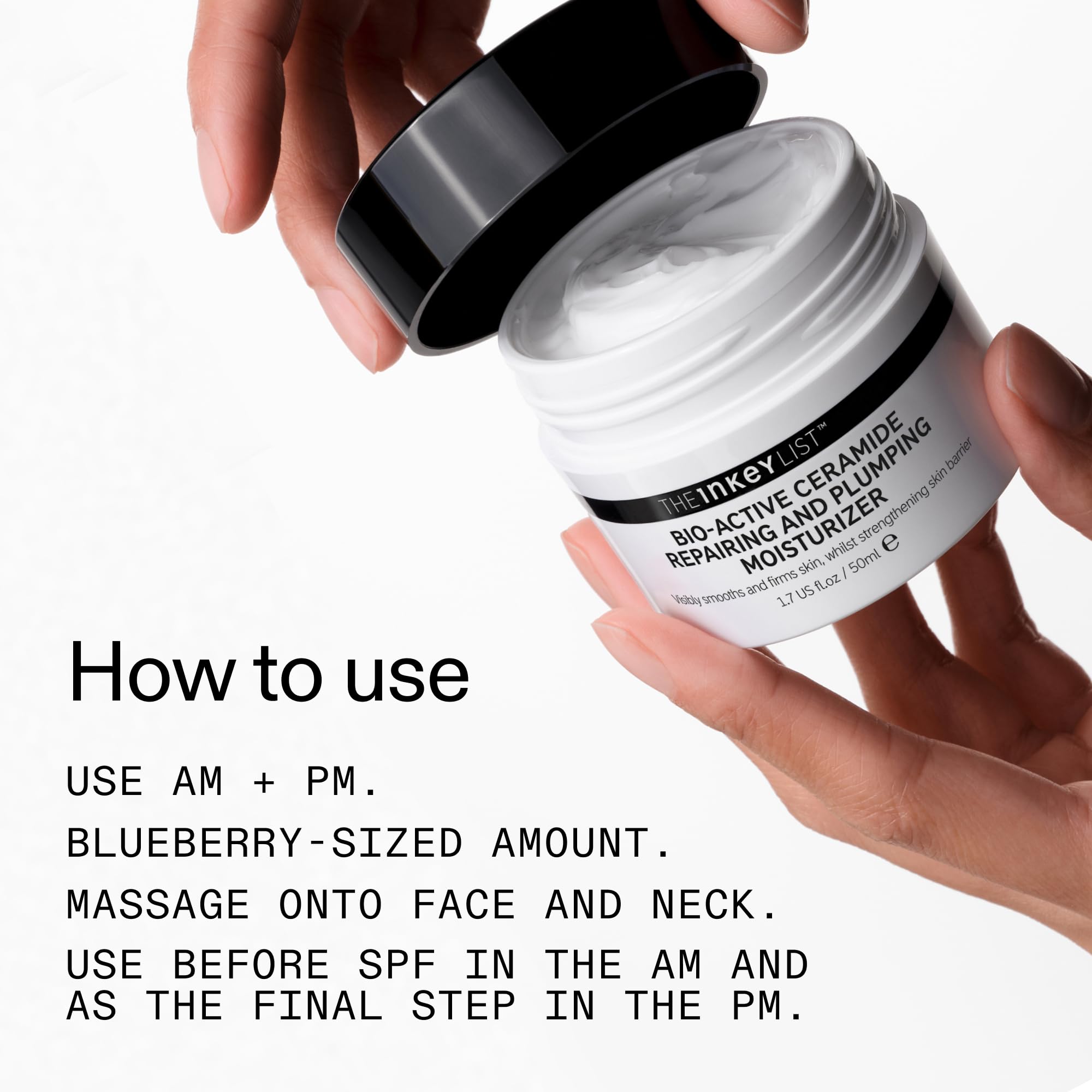 The INKEY List cream on a vanity at night demonstrating layering with routine