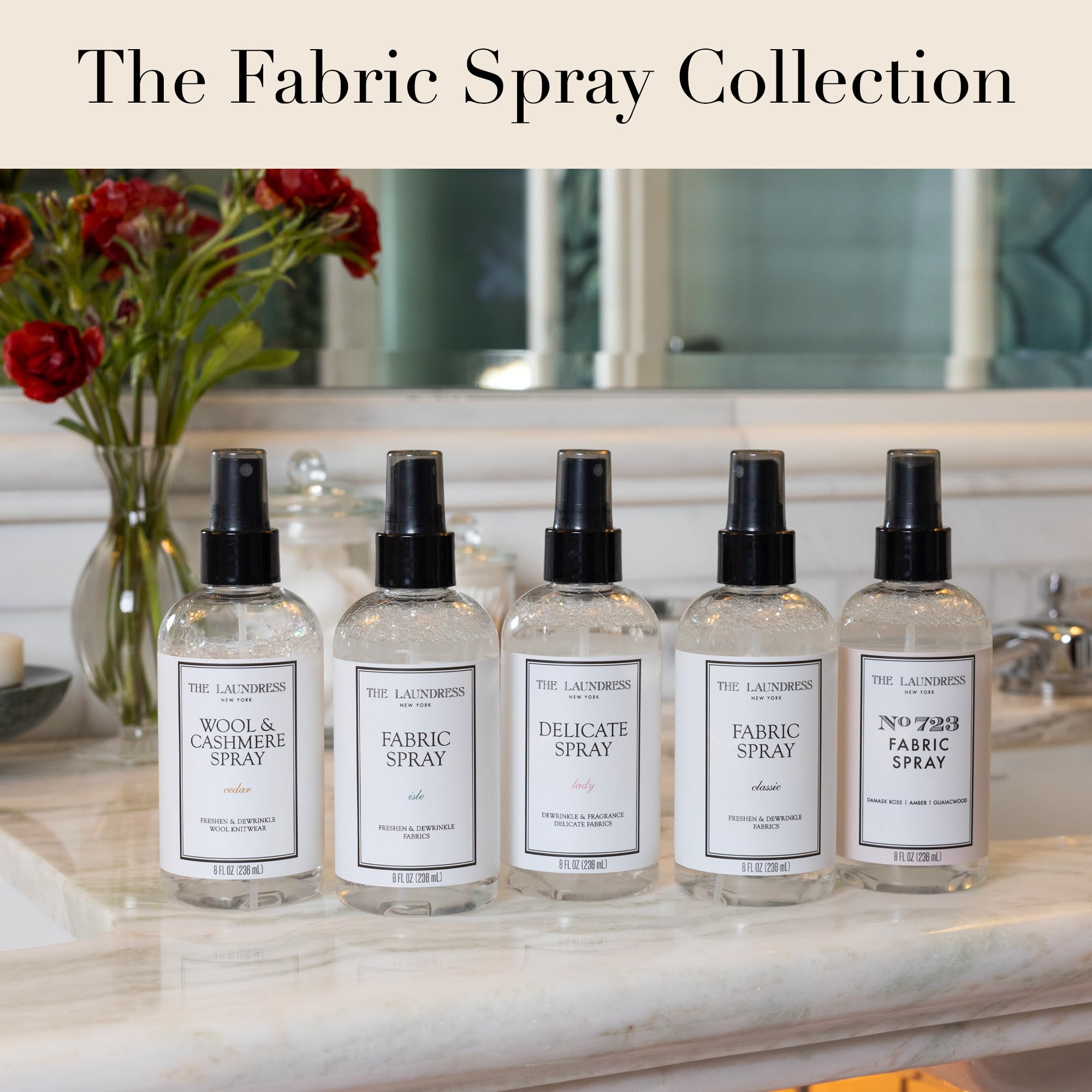 The Laundress in a styled bedroom setting illustrating refreshed linens and consistent scent
