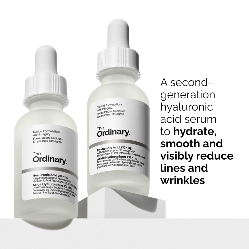The Ordinary hyaluronic acid texture close-up demonstrating lightweight hydration