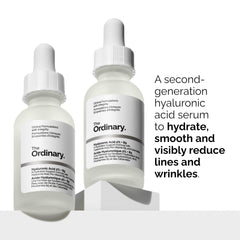 The Ordinary hyaluronic acid texture close-up demonstrating lightweight hydration