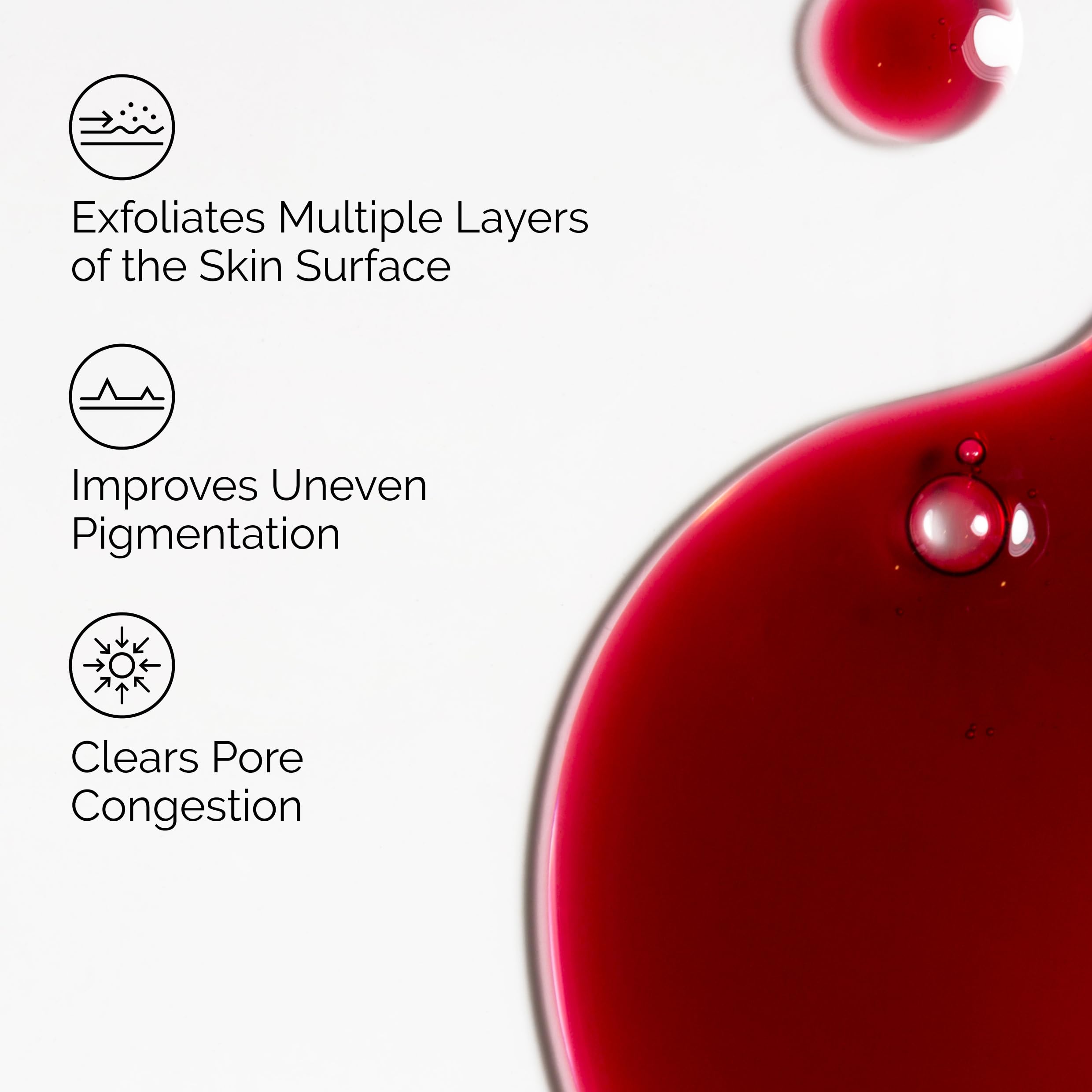 The Ordinary peeling solution close-up texture emphasizing exfoliation