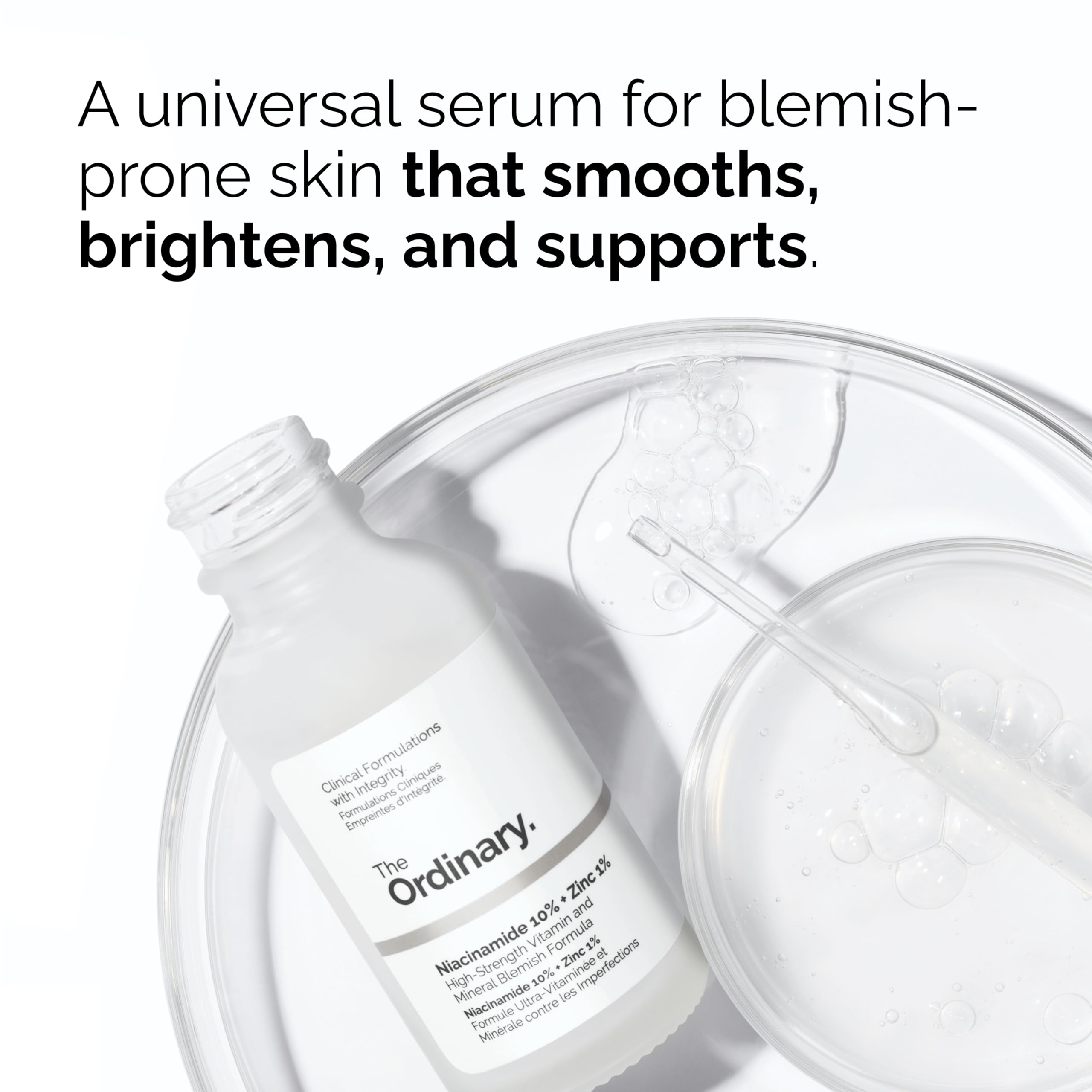 The Ordinary serums staged on bath counter for routine convenience and clarity