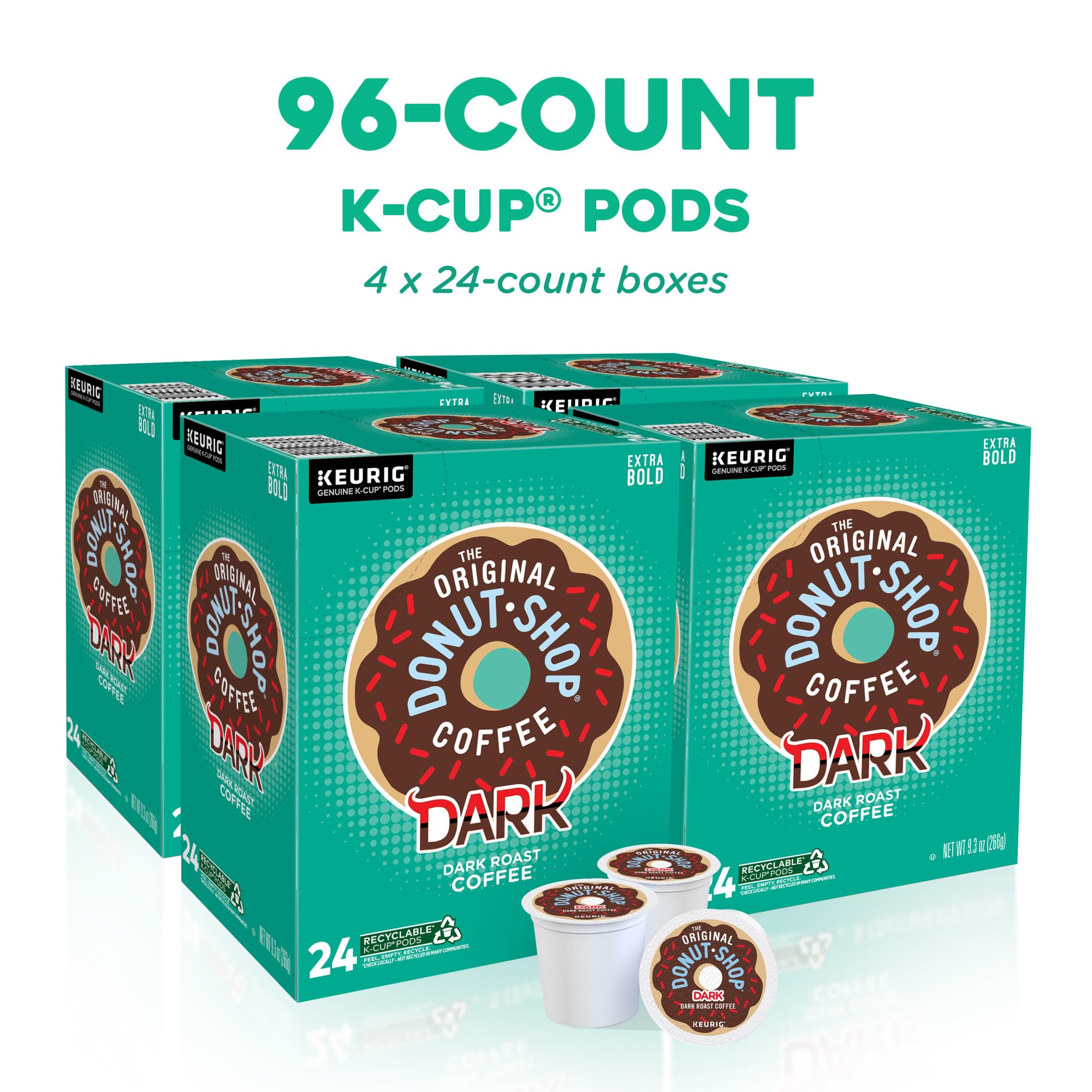Close-up of a The Original Donut Shop K-Cup pod highlighting fresh sealed coffee freshness