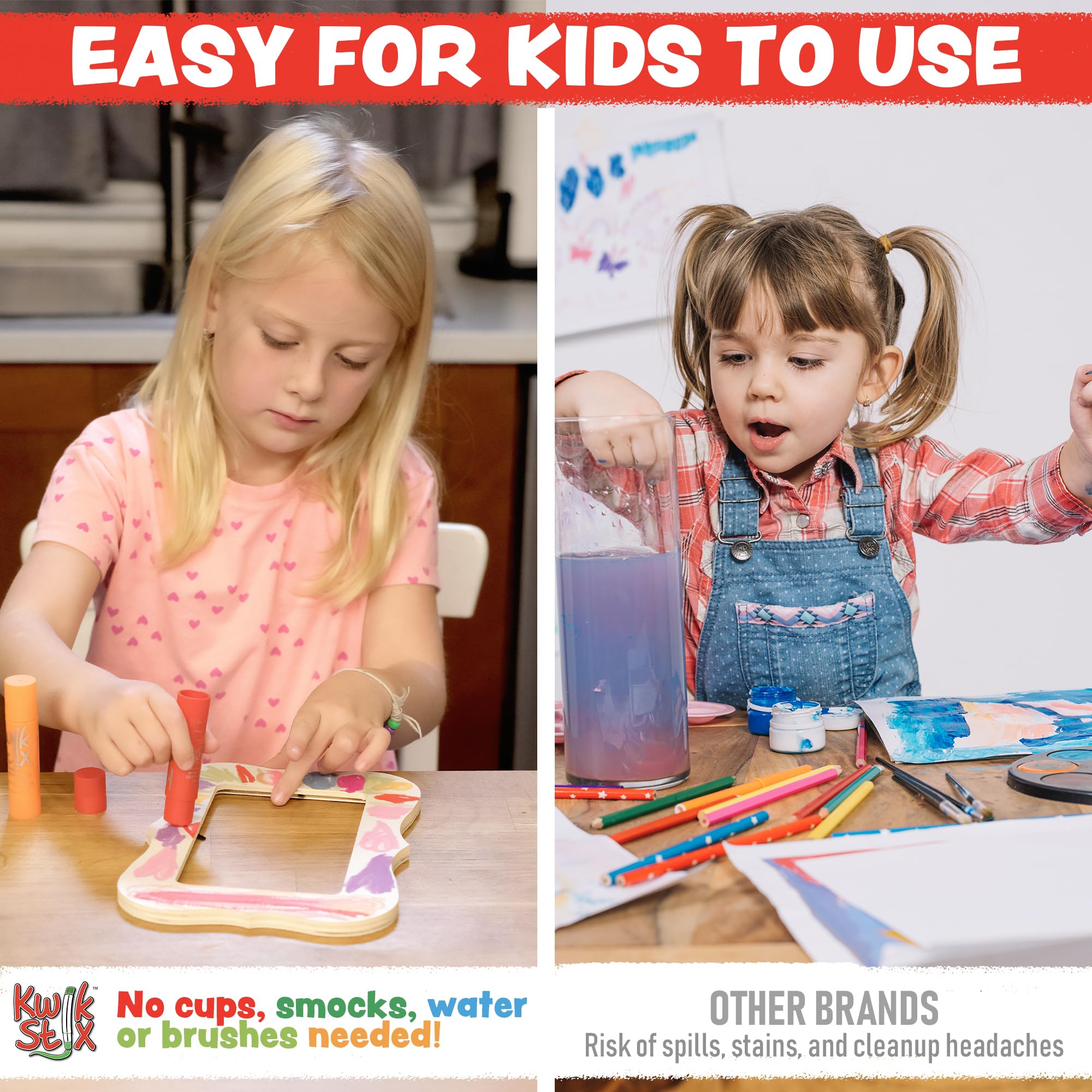 The Pencil Grip in use on paper demonstrating quick-dry, mess-free application