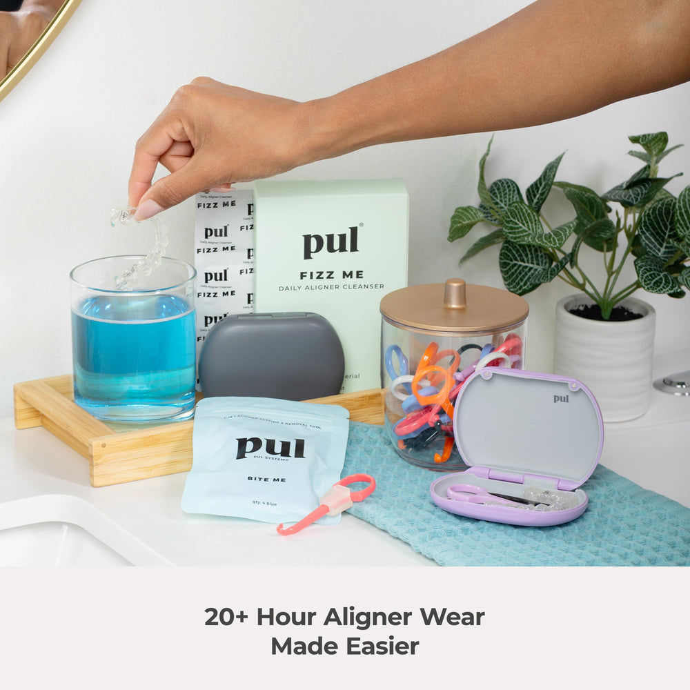 Travel pouch with PUL tablets and case showing The Pultool portability benefit
