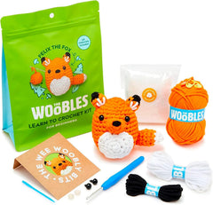 The Woobles kit front packaging showing contents and beginner-friendly branding