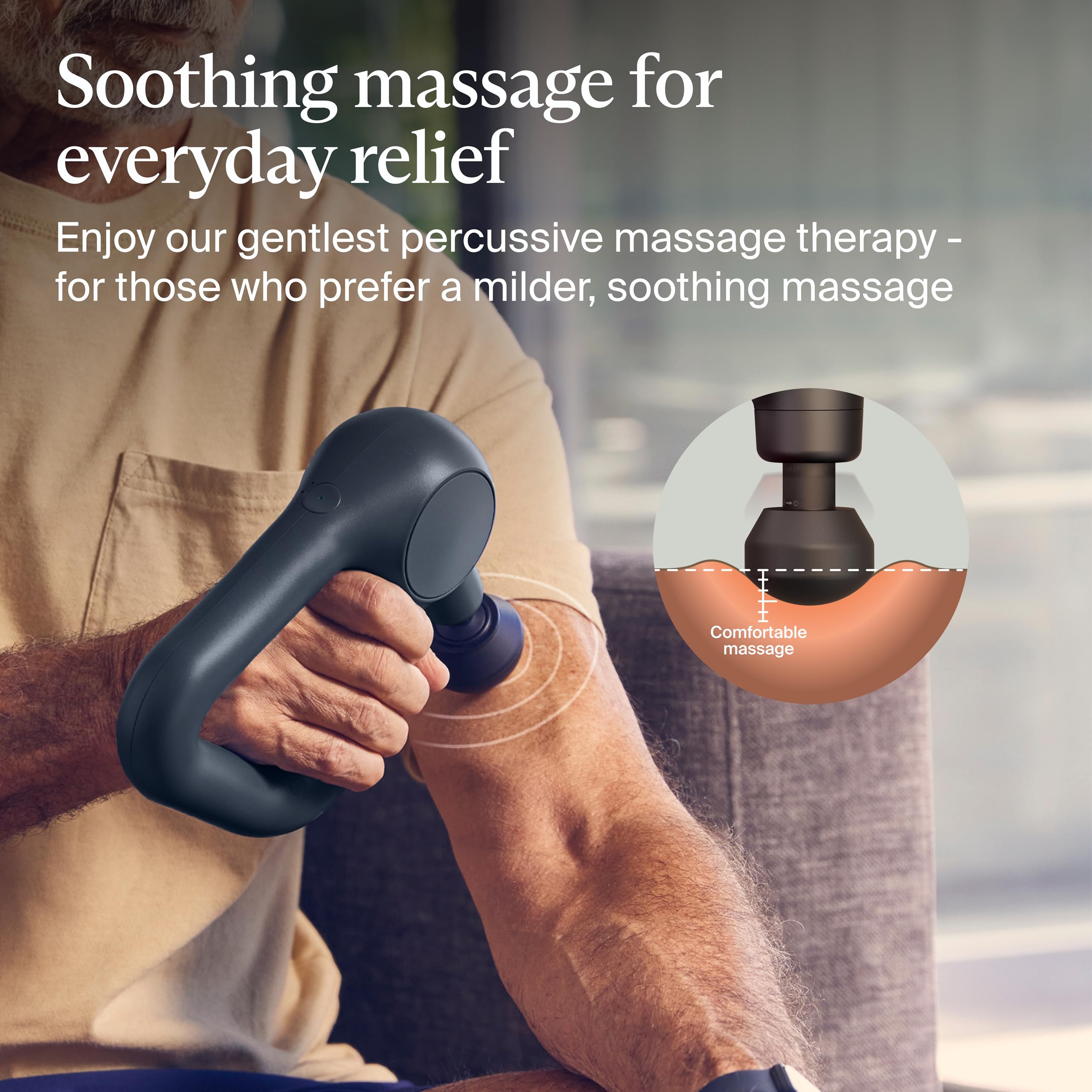 TheraGun Dampener attachment close-up soft surface for sensitive muscle comfort
