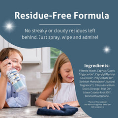 Therapy in-use on granite countertop demonstrating grease removal benefit