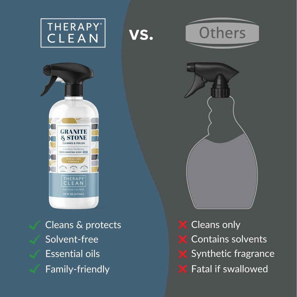 Therapy displayed in a modern kitchen promoting everyday countertop maintenance