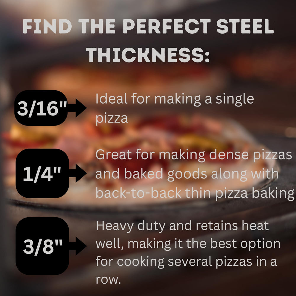THERMICHEF pizza slice on steel demonstrating crisp, browned crust benefit
