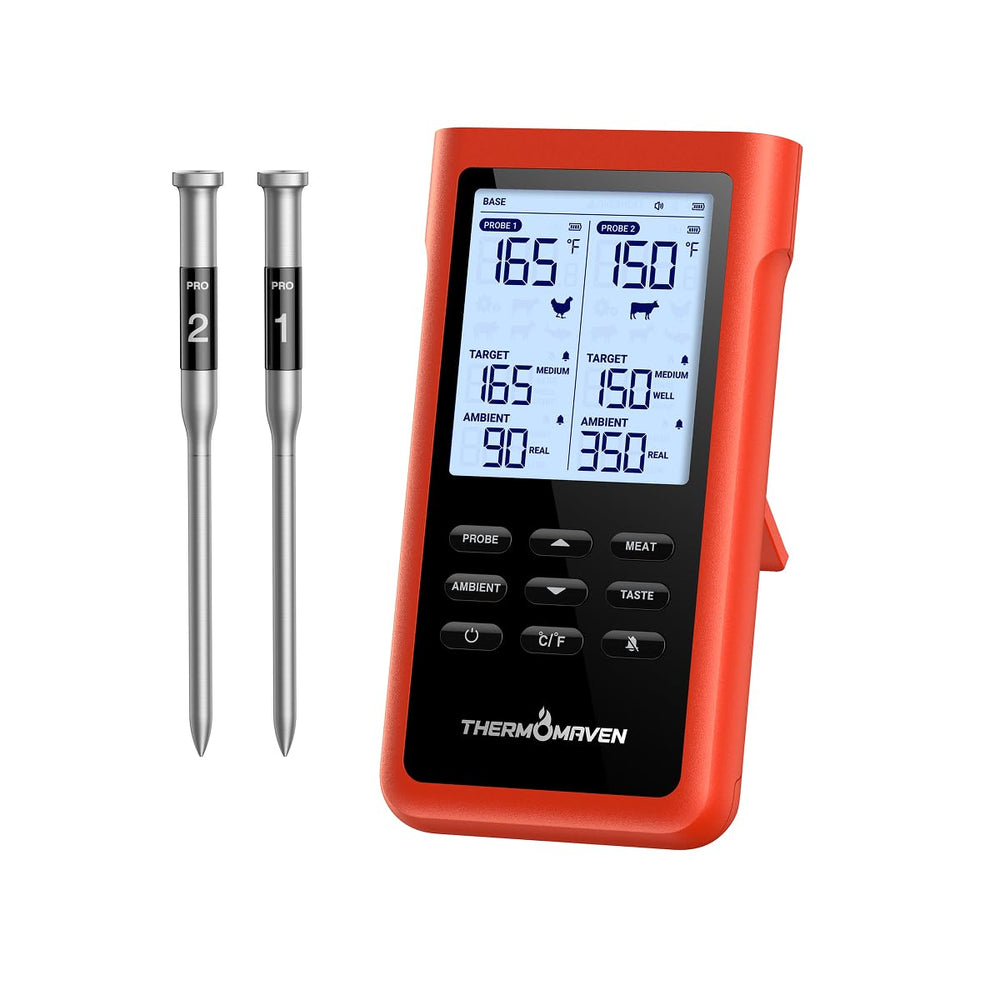 ThermoMaven front view showing base and receiver with clear display for effortless monitoring