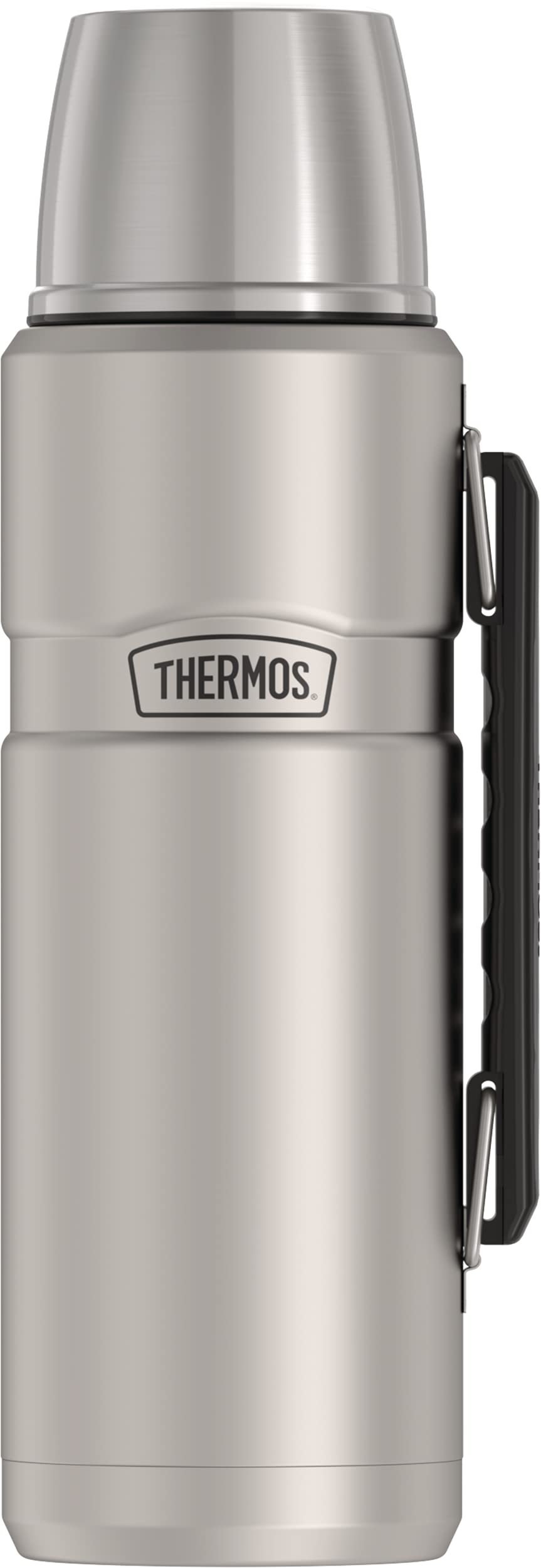 THERMOS front view matte stainless showing durable build and large capacity