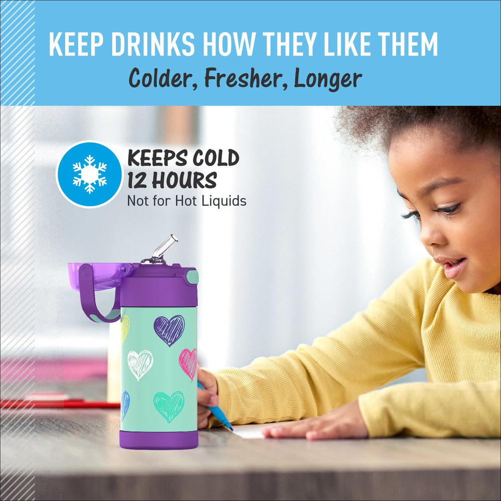 THERMOS FUNTAINER removable silicone straw inside for easy cleaning and hygiene