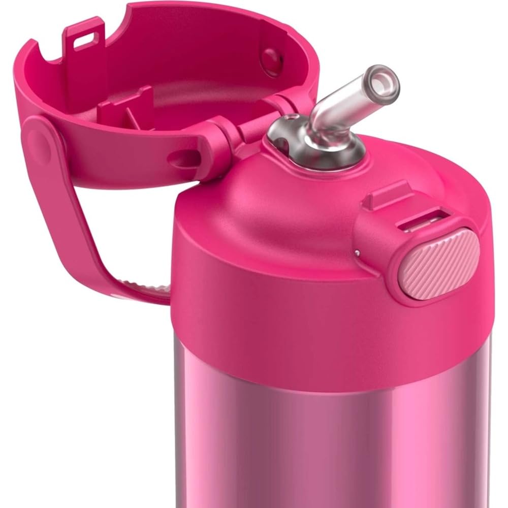 THERMOS FUNTAINER inside a backpack pocket showing travel-ready size