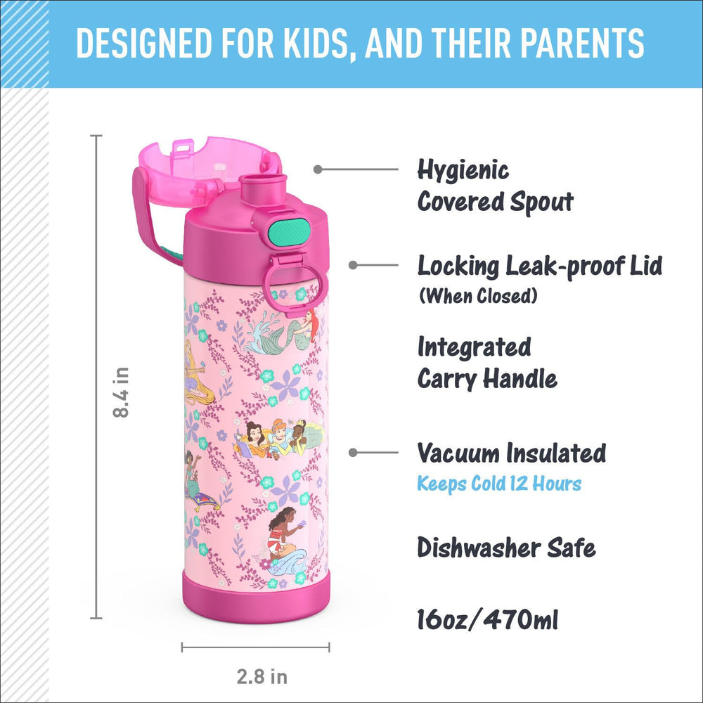 THERMOS FUNtainer princess closeup of covered spout highlighting hygienic protection