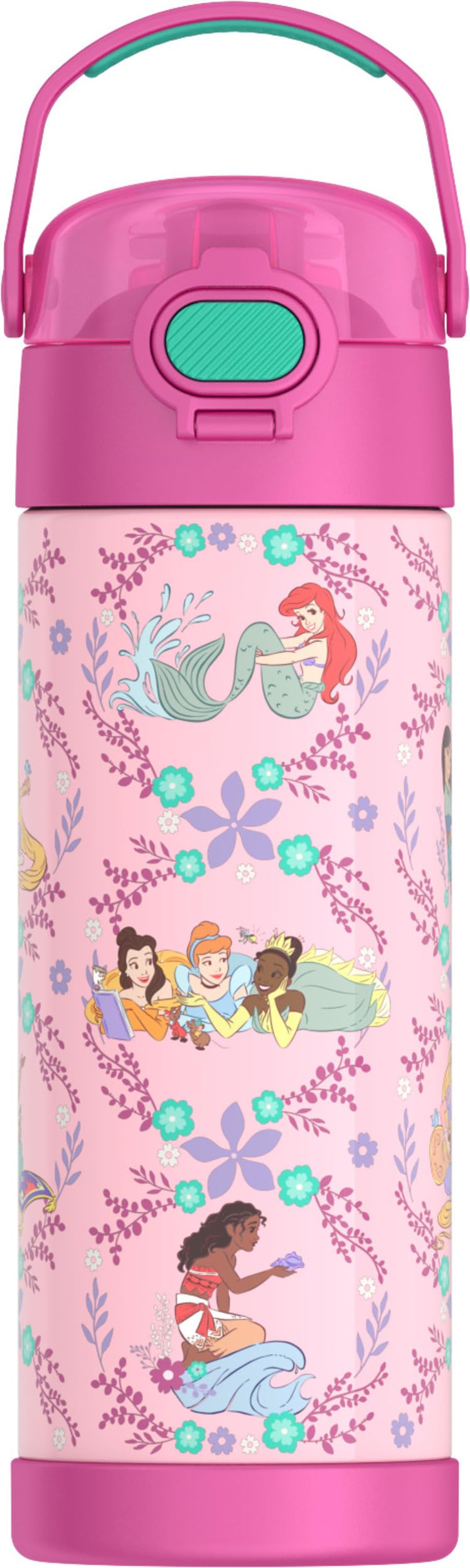 THERMOS FUNtainer princess front view showing colorful design and durable finish