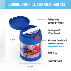 THERMOS FUNtainer Spider-Man lid open displaying foldable spoon for convenient meals