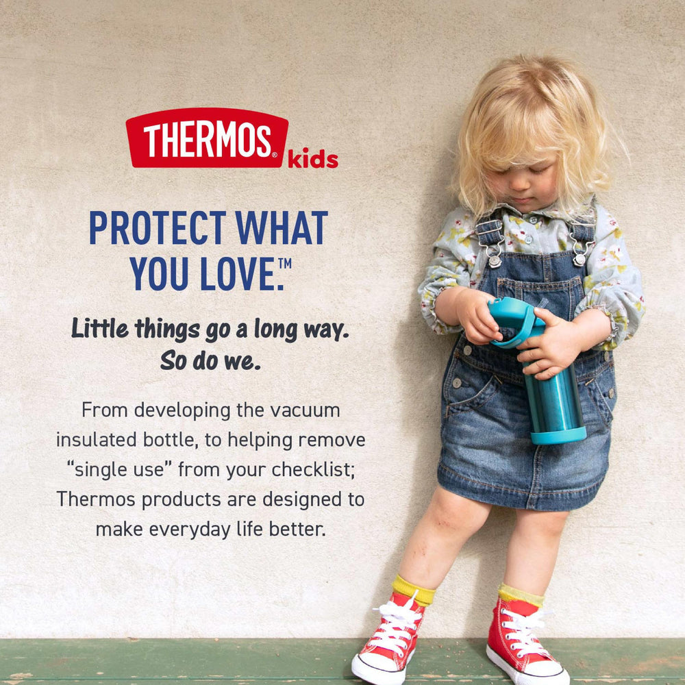 THERMOS child enjoying lunch at school showing durable design and convenience