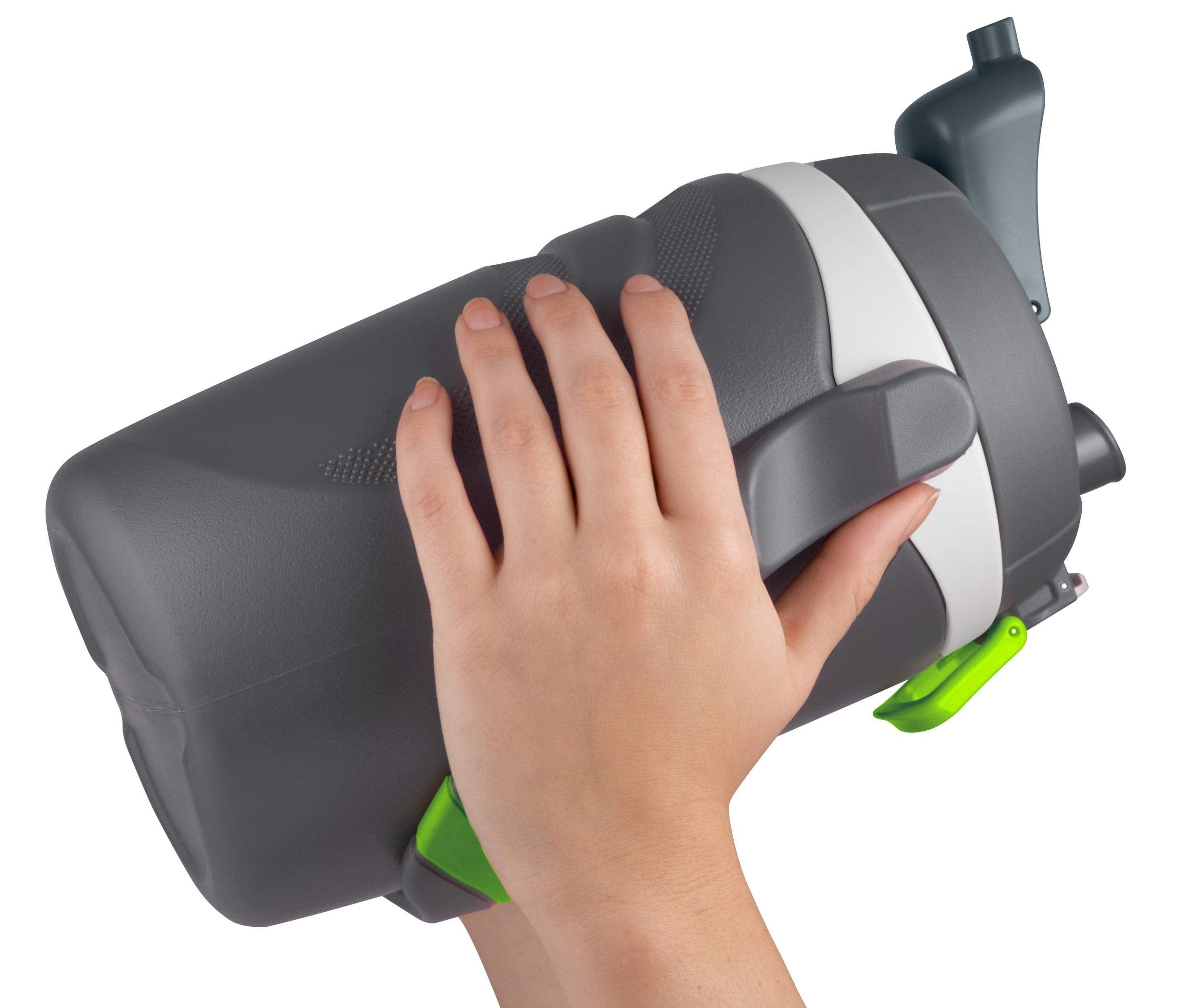 THERMOS locking latch close-up showing secure lid to prevent accidental spills
