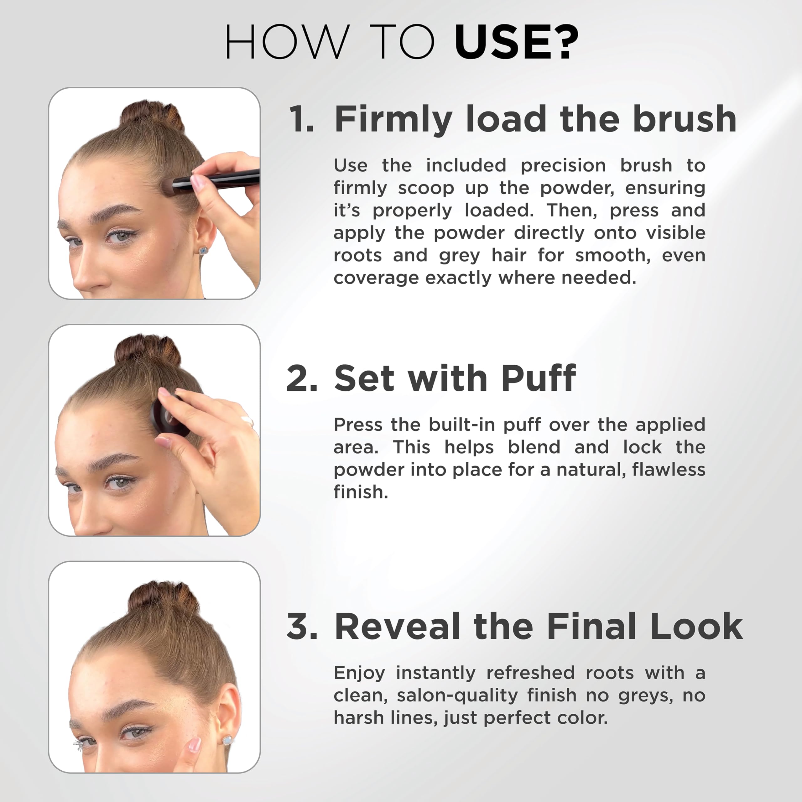THICK FIBER included puff and mirror kit for easy on-the-go touch-ups
