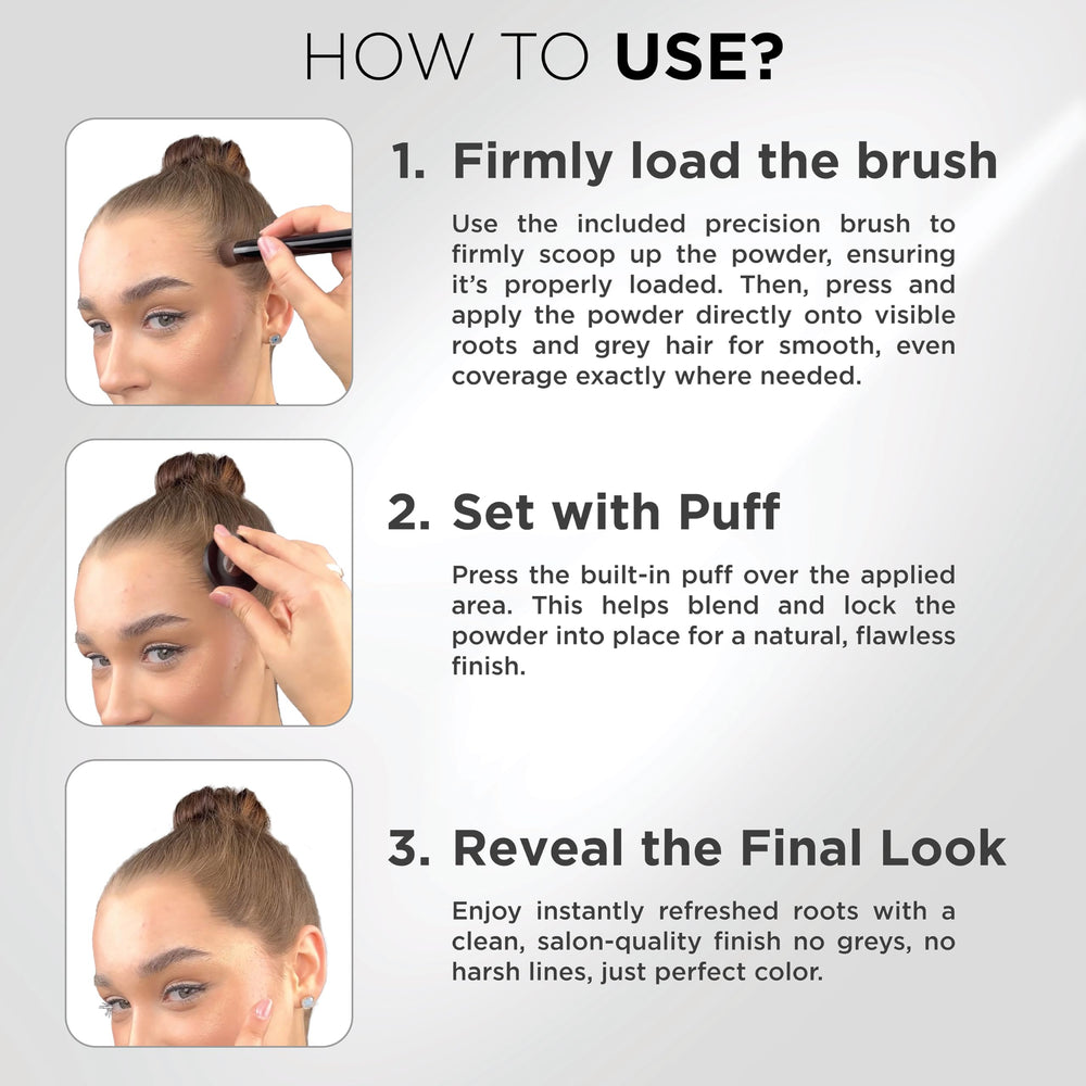 THICK FIBER included puff and mirror kit for easy on-the-go touch-ups