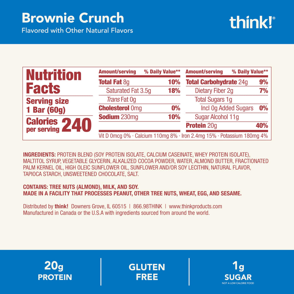 thinkThin bar beside gym water bottle for post-workout protein refueling