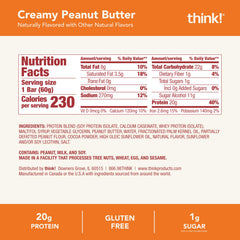thinkThin close-up of chewy texture highlighting rich peanut butter