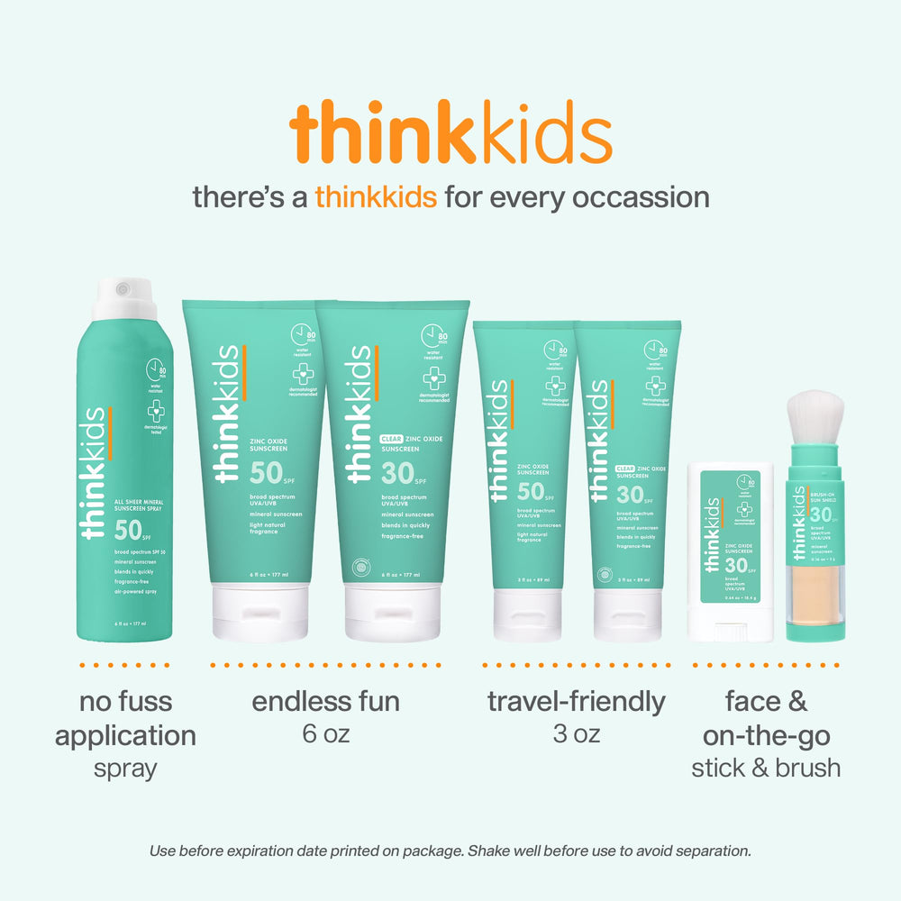 THINK thinkkids 6 fl oz next to a water bottle showing true size and portability