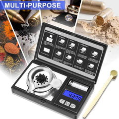 THINKSCALE 50g calibration weight and included accessories for on‑site recalibration