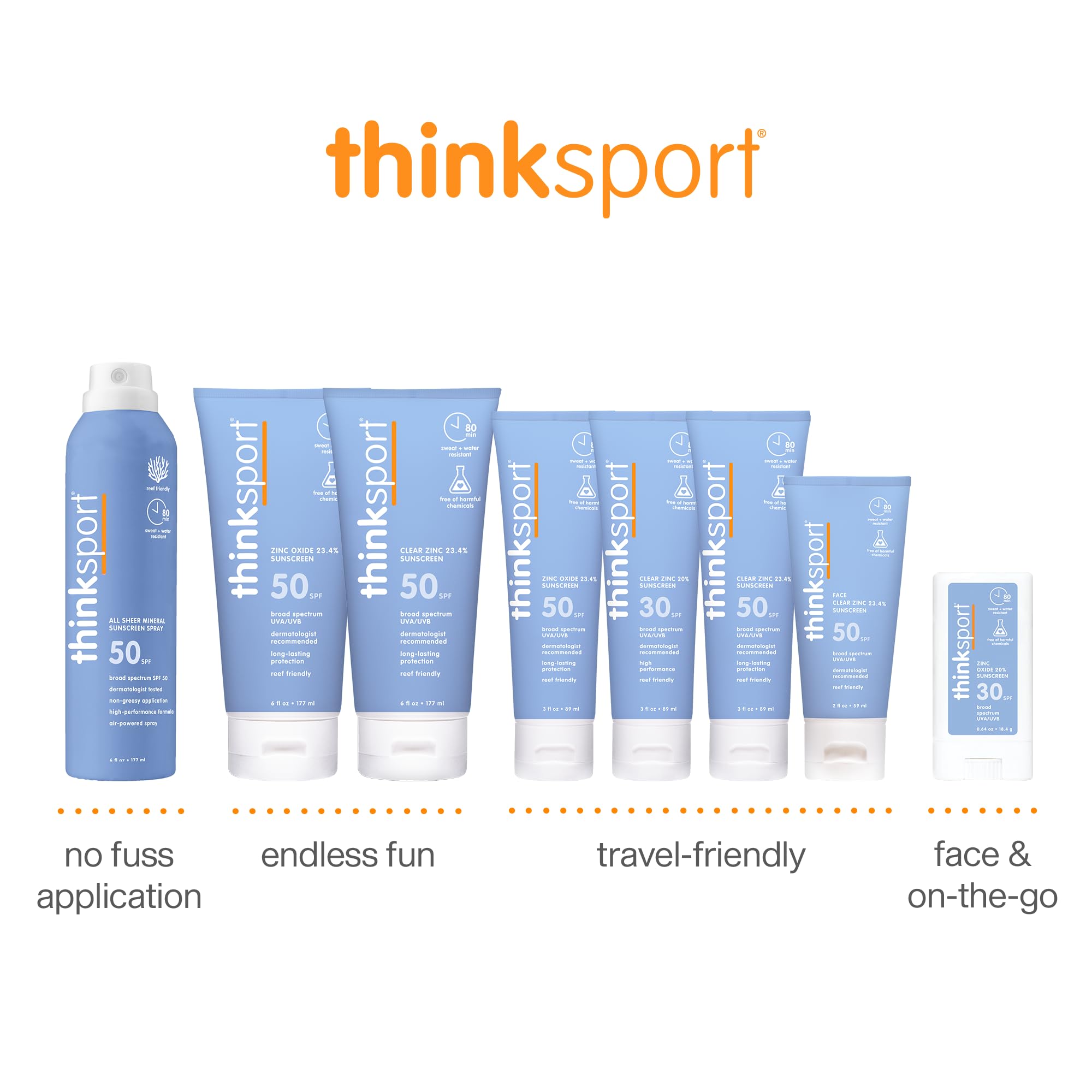 Thinksport at poolside illustrating water resistance up to 80 minutes benefit