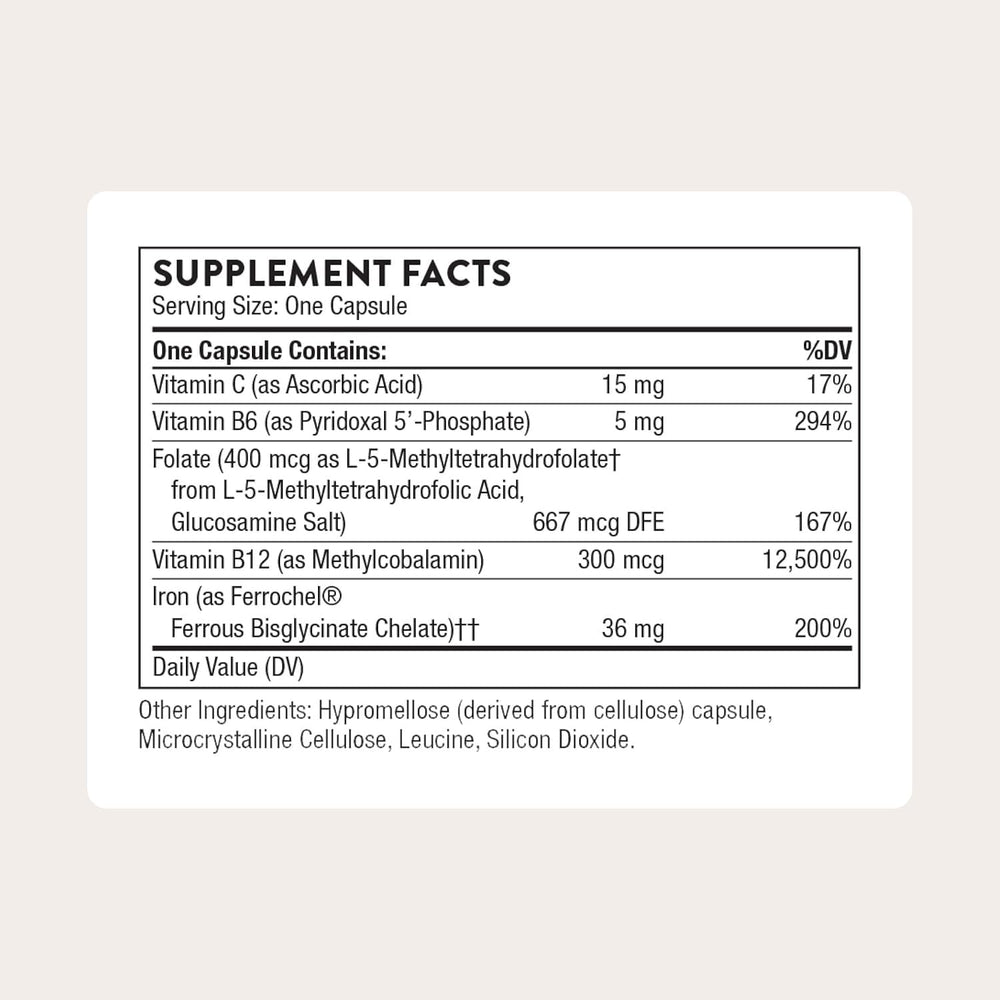 THORNE closeup of capsule texture highlighting easy-to-swallow finish