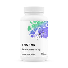 THORNE bottle front label showing product and benefits