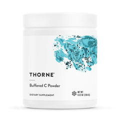 THORNE front packaging of High Potency Vitamin C showing label and servings, supports confident selection