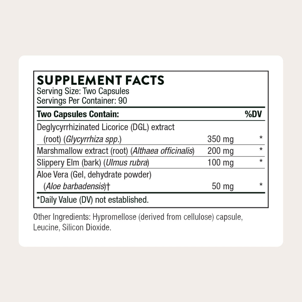 THORNE closeup of a single capsule highlighting smooth finish and easy swallowing benefit