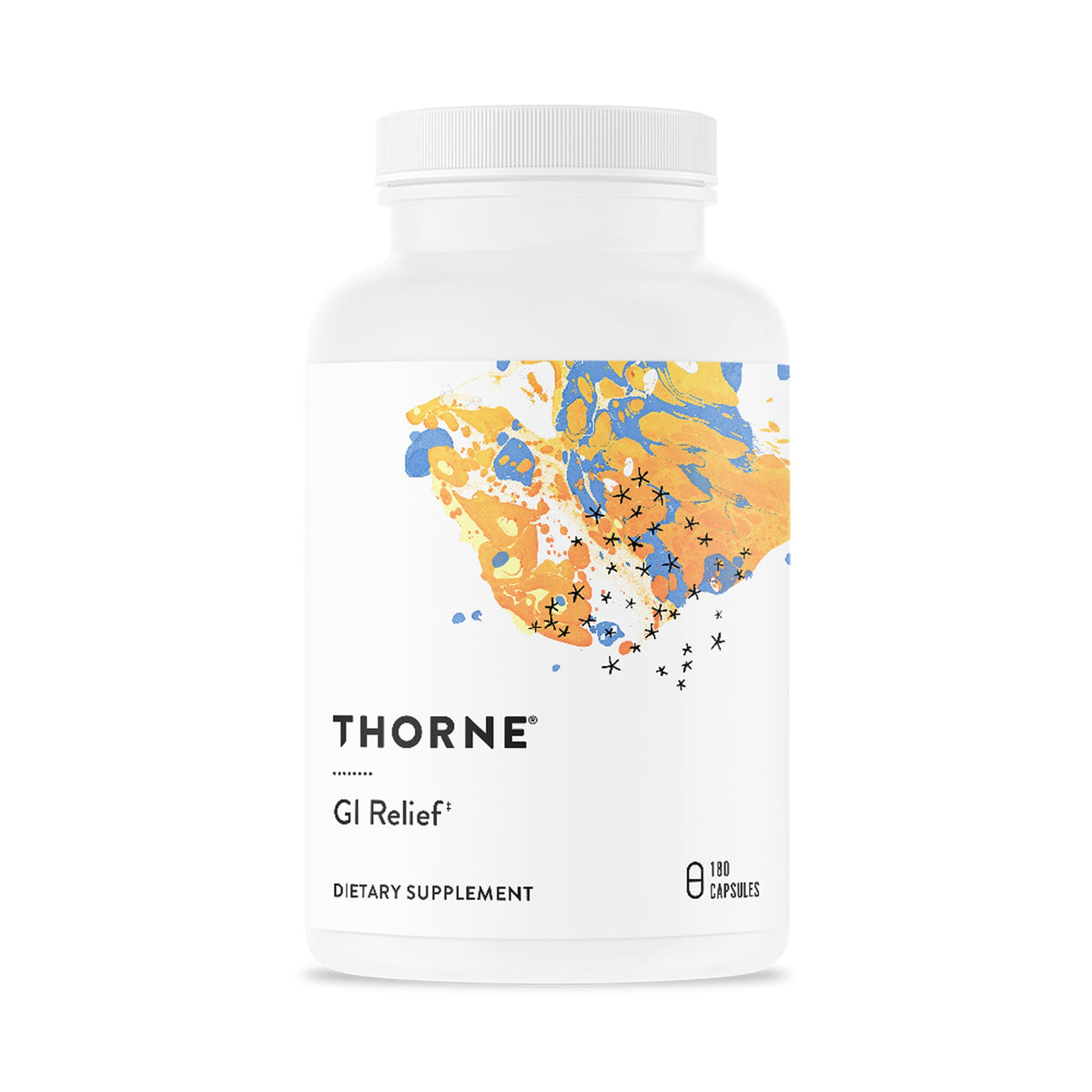 THORNE front bottle view showing label and 180 capsule supply for reliable support