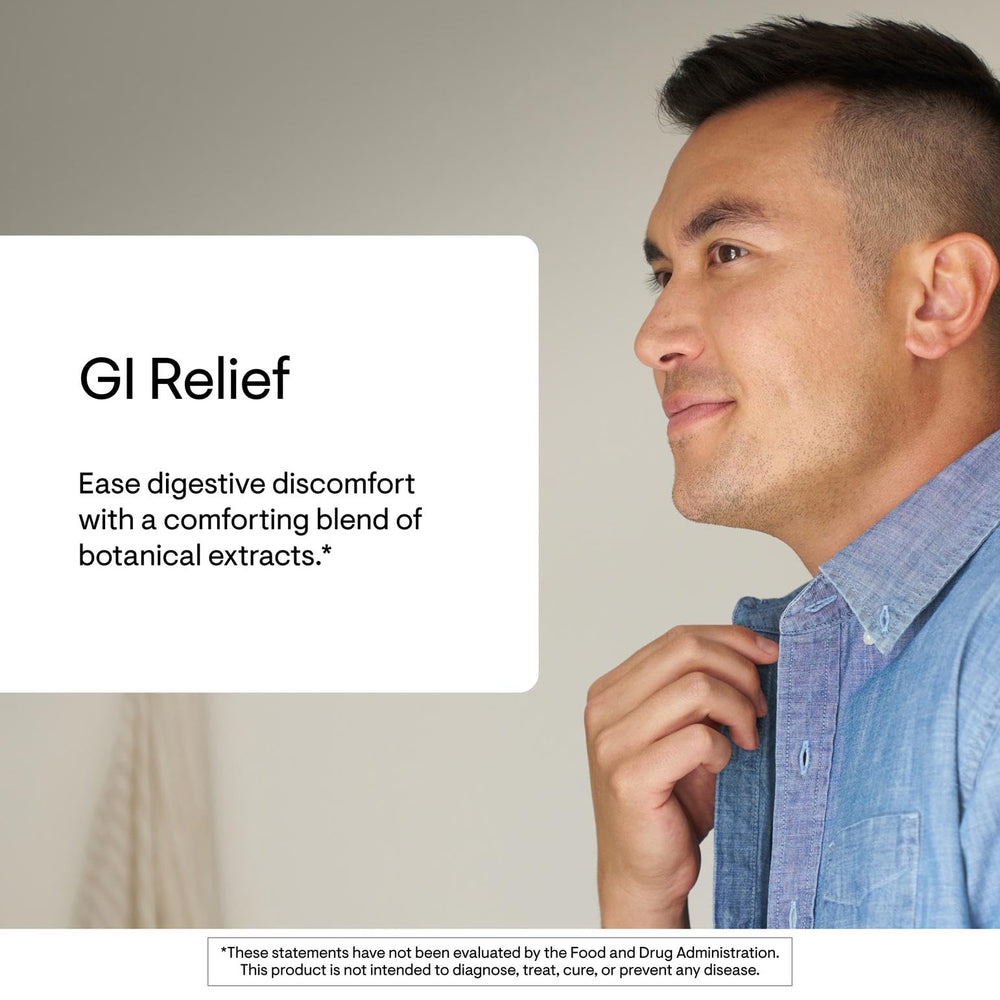 THORNE open capsule mixed into warm water to show soothing tea option for upper GI comfort