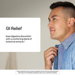 THORNE open capsule mixed into warm water to show soothing tea option for upper GI comfort
