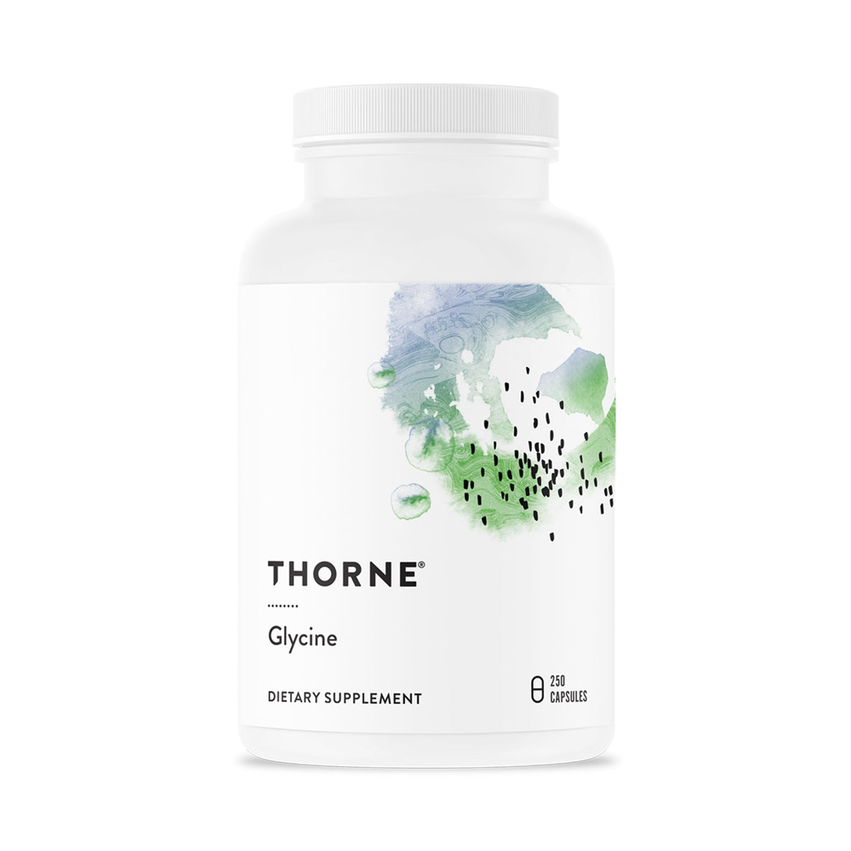 THORNE front bottle showing 250 capsules and clear branding for reliable supplementation