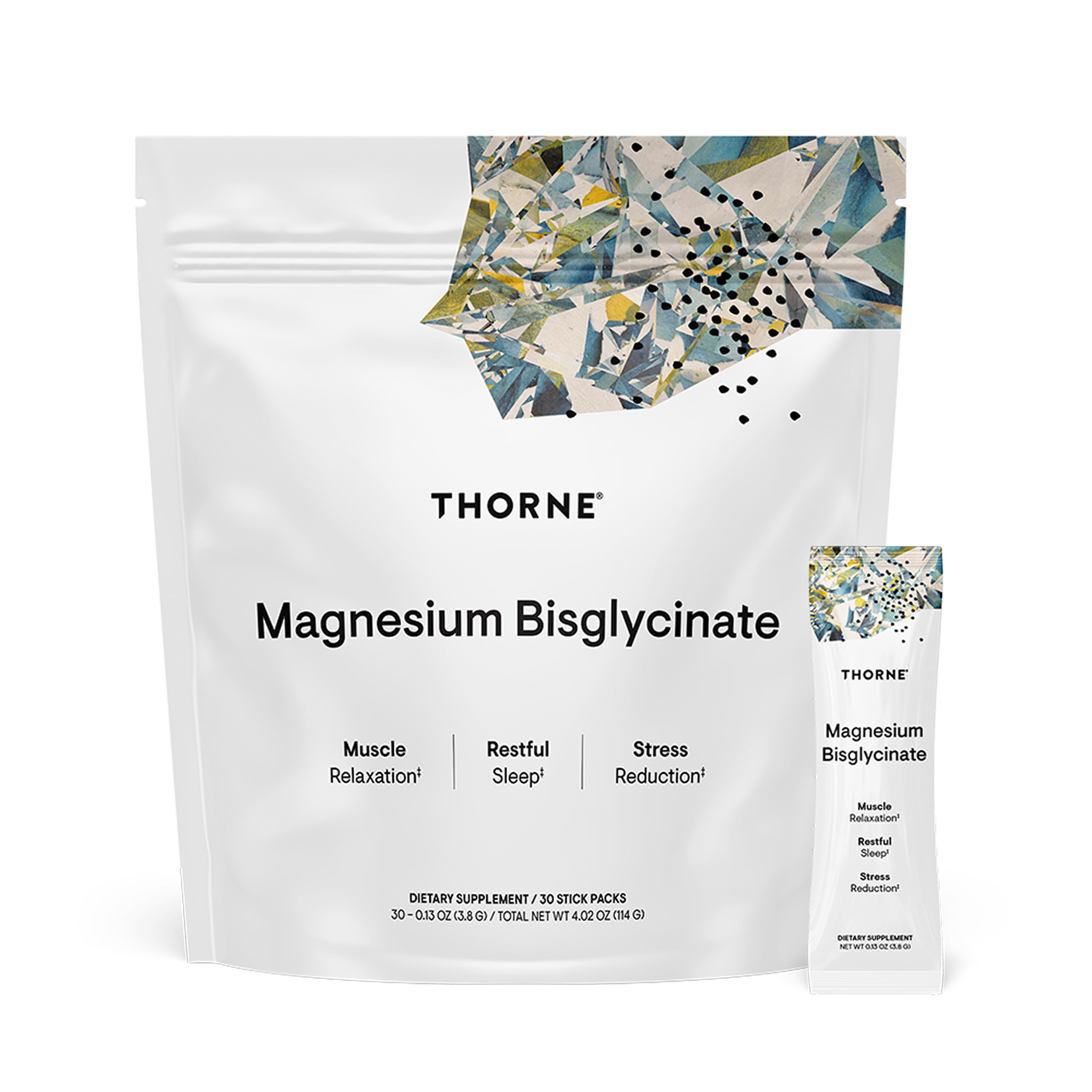 THORNE front packaging showing product and clear serving information for trusted use
