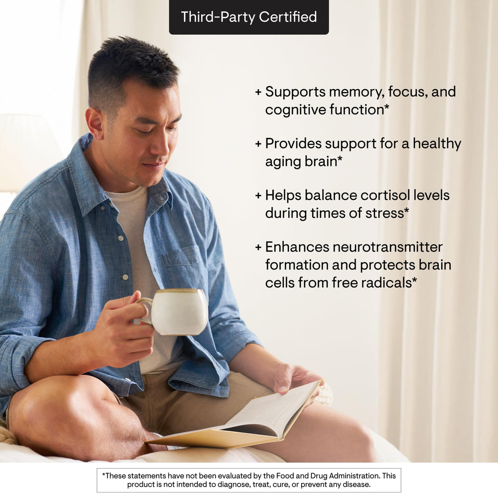 THORNE ingredient panel close view, demonstrating third-party certification and transparency
