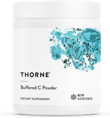 THORNE powder close-up with scoop showing fine texture and mixability, enables easy dosing and absorption