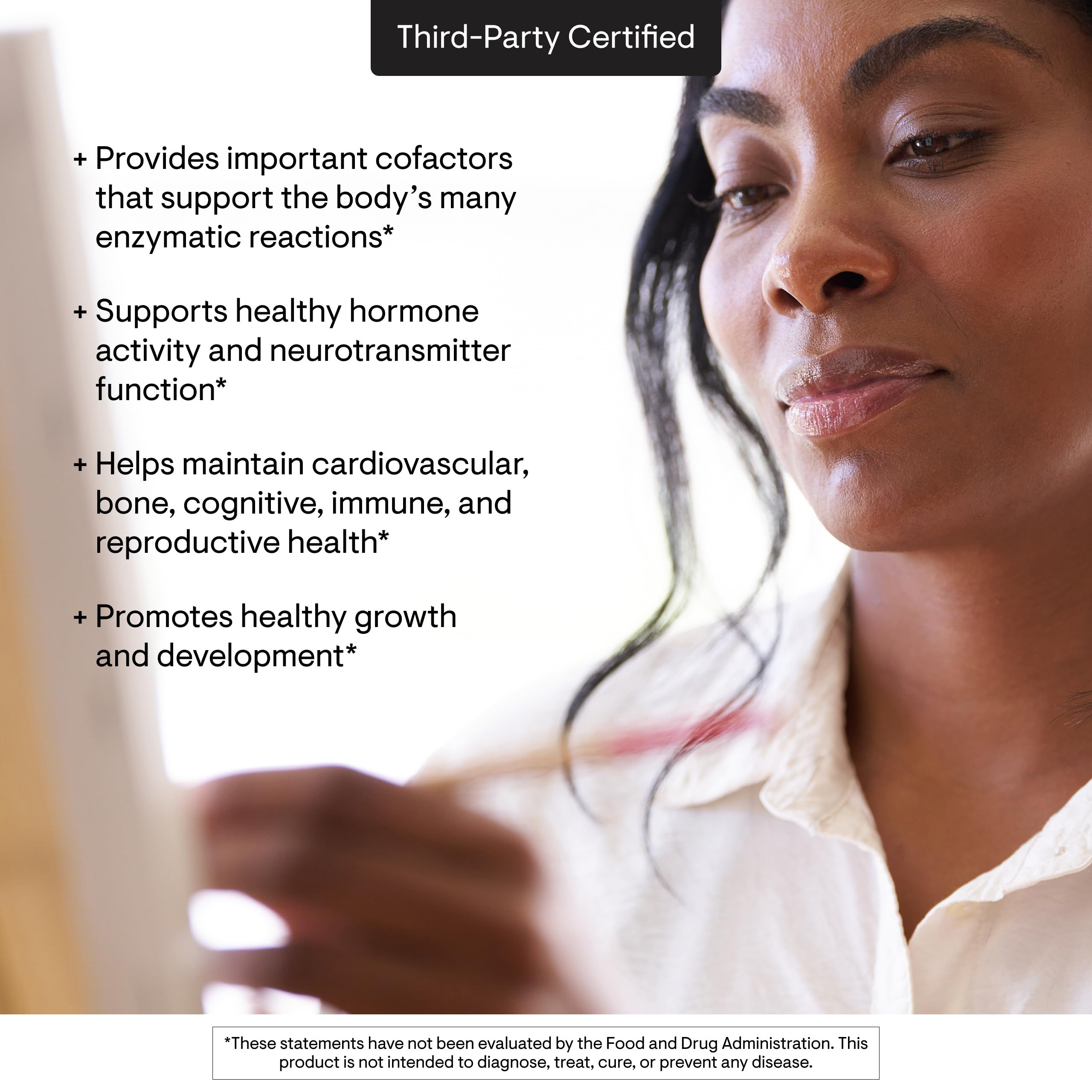 hand holding THORNE capsules highlighting convenient daily dose